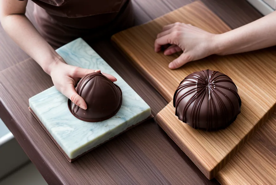 Frasco de vidrio bien cerrado guardado en una alacena oscura, la forma correcta de conservar chocolate templado sobrante